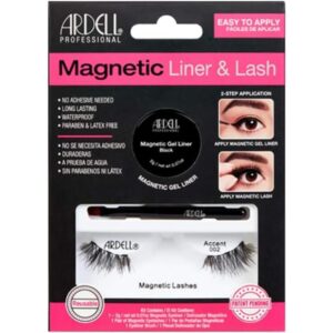 ardell magnetic gel eyeliner & false lashes, accent 002, 1 set, black