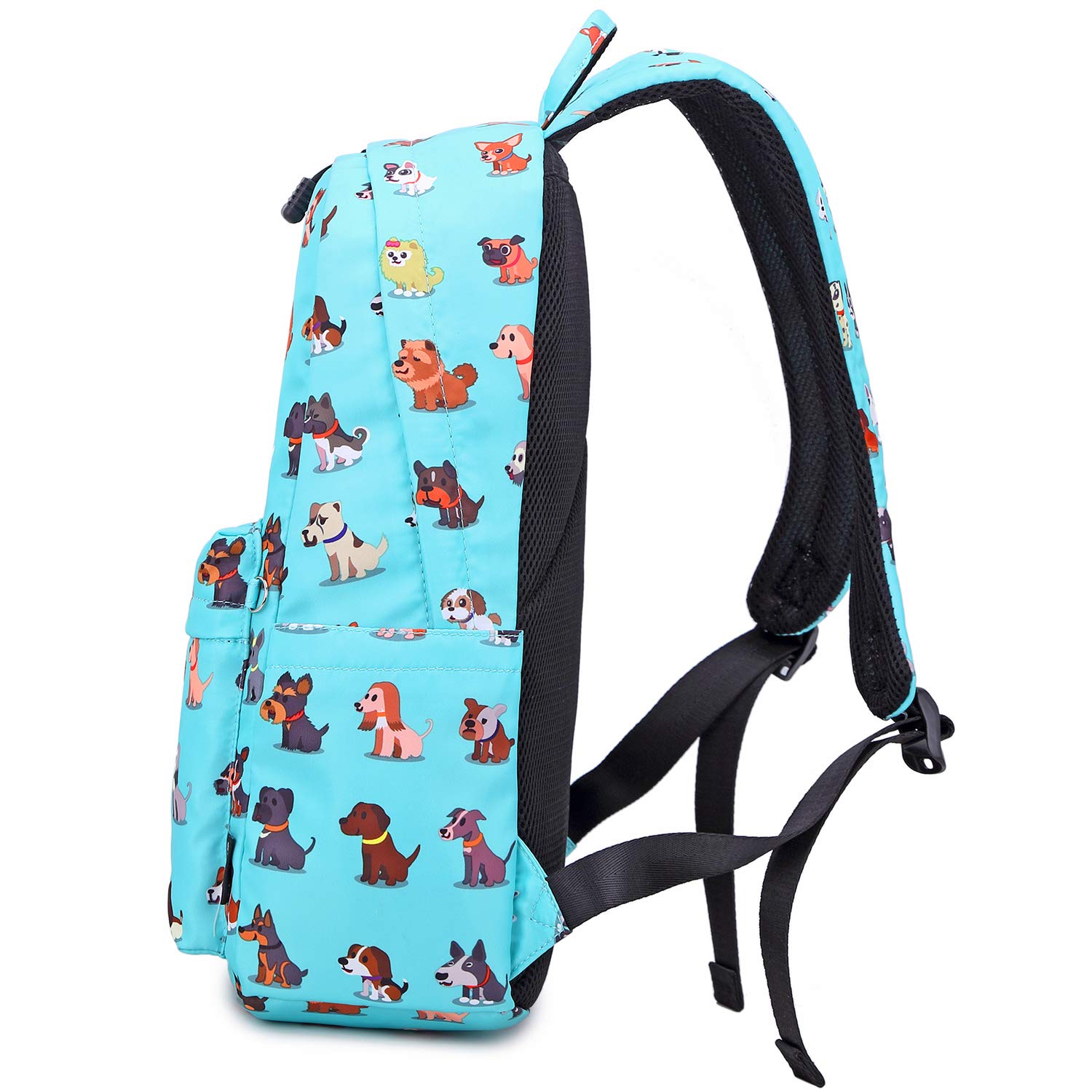 abshoo Lightweight Cute Dog Backpacks For School Kids Boys Girls Backpack With Lunch Bag (Set Dog Teal)