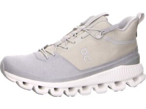 on-running women's cloud hi sneakers, glacier/grey, 10.5 medium us