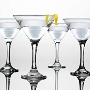 epure Milano Collection 8 Piece Stemmed Martini Glass Set - For Drinking Martinis, Manhattans, Vodka, Gin, and Cocktails (Martini Glass (6 oz))