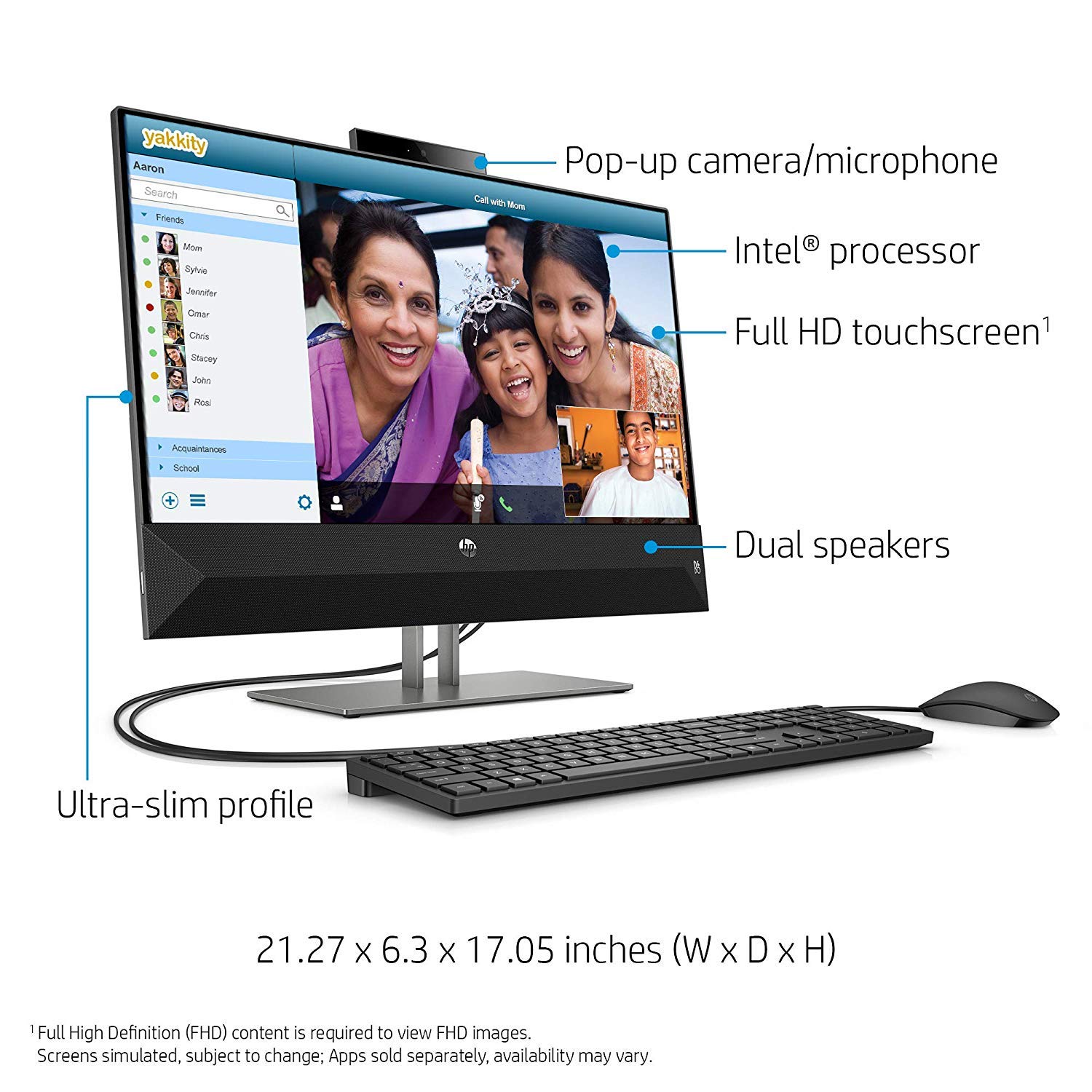 HP Pavilion 24 Desktop 512GB SSD 32GB RAM Extreme (Intel Core i7-9700K Processor 3.60GHz Turbo to 4.90GHz, 32 GB RAM, 512 GB SSD, 24" Touchscreen FullHD, Win 10) PC Computer All-in-One