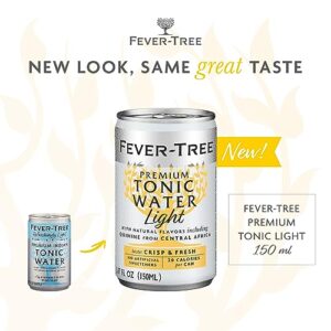 Fever-Tree Light Tonic Water Cans, 5.07 Fl Oz (Pack of 24), Lower in Calories, No Artificial Sweeteners, Flavorings or Preservatives (Packaging may vary)