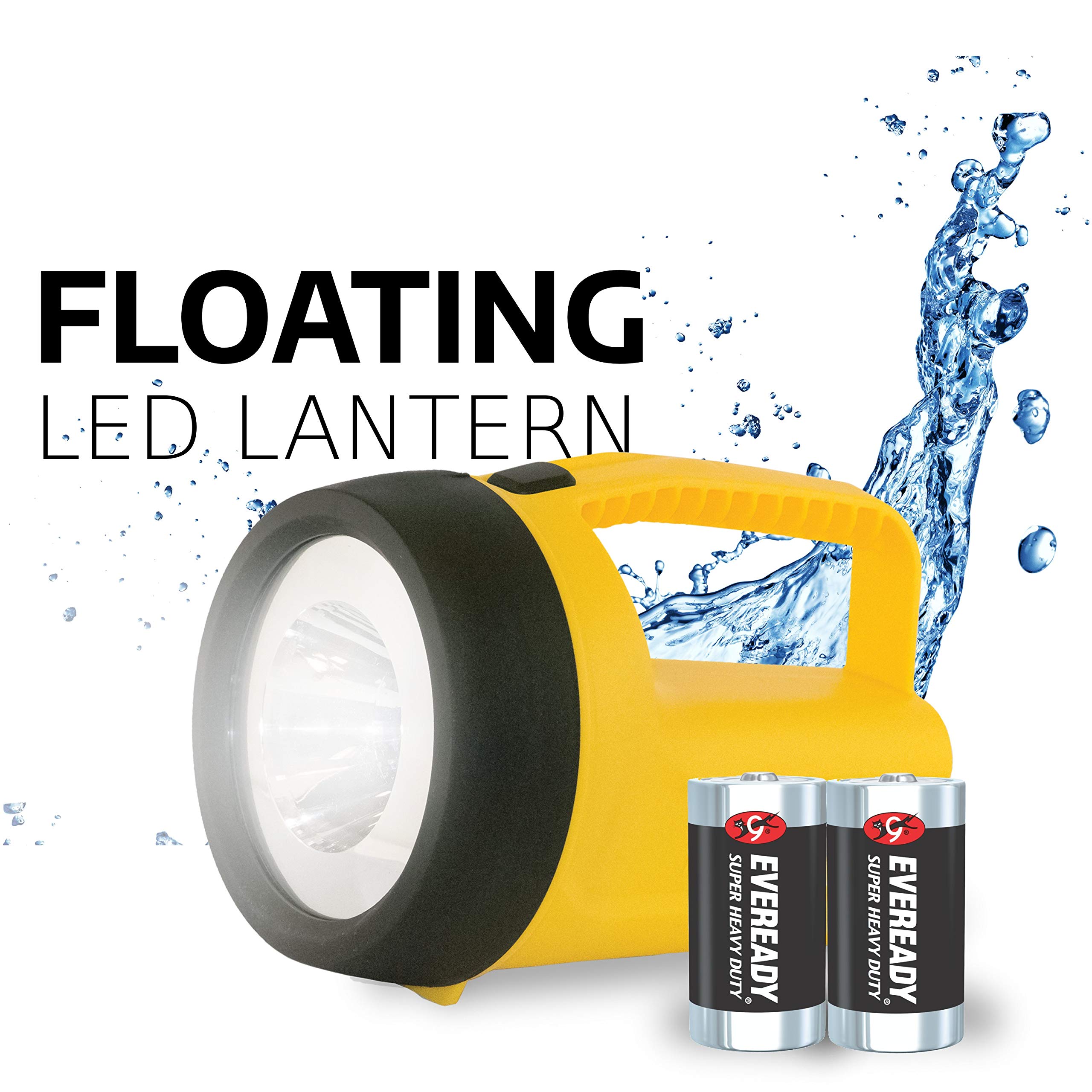 Eveready LED Floating Lantern Flashlight, Battery Powered LED Lanterns for Hurricane Supplies, Survival Kits, Camping Accessories, Power Outages, Batteries Included
