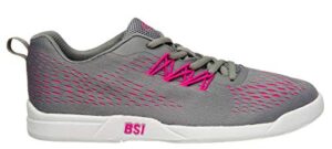 bsi women's sport bowling shoe 931 grey/pink size 6