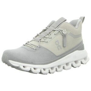 on-running womens cloud hi glacier/grey sneaker - 6