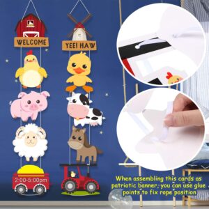 Farm Animal Themed Party Decorations, Farm Animal Cutouts Banner, Farm Animals Theme Party Door Signs for Baby Shower Family Reunion Theme Party Supplies