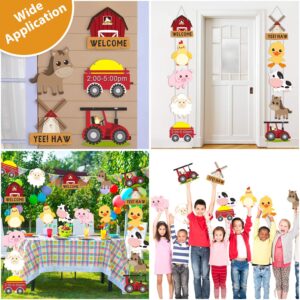 Farm Animal Themed Party Decorations, Farm Animal Cutouts Banner, Farm Animals Theme Party Door Signs for Baby Shower Family Reunion Theme Party Supplies