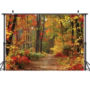 lywygg 10x8ft autumn backdrop fall scenery background vinyl yellow fall leaves view photography backdrop photo studio props cp-67-1008