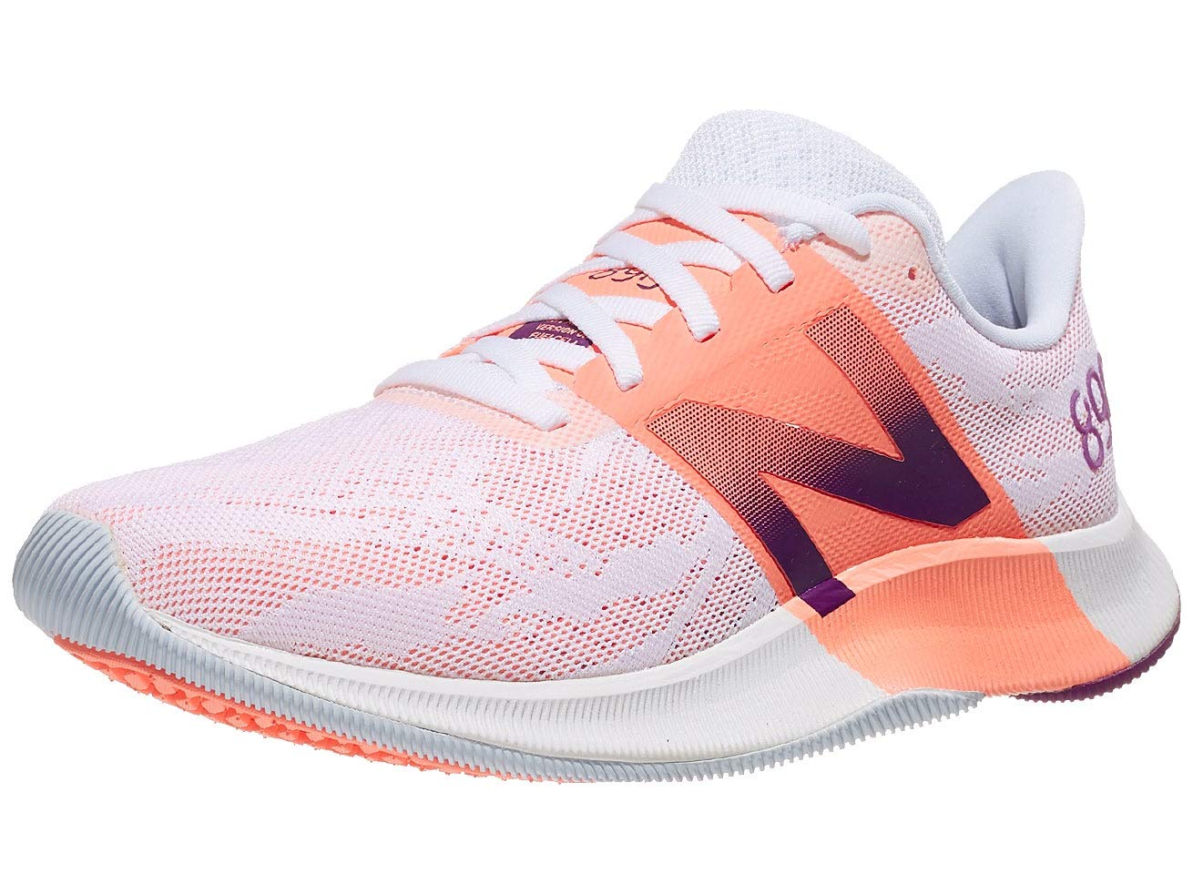 New Balance Women's FuelCell 890 V8 Running Shoe, Moon Dust/Ginger Pink/Plum, 7.5