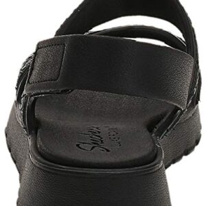 Skechers Women's Foamies Footsteps-Glam Party Sandal, Black/Black, 7 M US