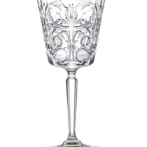 Barski Goblet - Red Wine Glass - Water Glass - Stemmed Glasses - Set of 6 Goblets - Glass Crystal - 11 oz. - Tattoo Designed -Beautifully Designed Made in Europe
