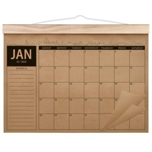 calendar 2024-2025 - wall calendar runs from jan 2024 to jun 2025, 18 monthly calendar planner, desk calendar with thick kraft paper for home office organizing & planning (16.5"x12.2") - norjews