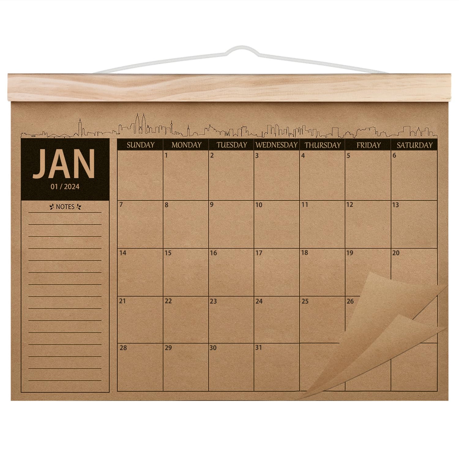 Calendar 2024-2025 - Wall Calendar Runs from Jan 2024 to Jun 2025, 18 Monthly Calendar Planner, Desk Calendar with Thick Kraft Paper for Home Office Organizing & Planning (16.5"x12.2") - Norjews