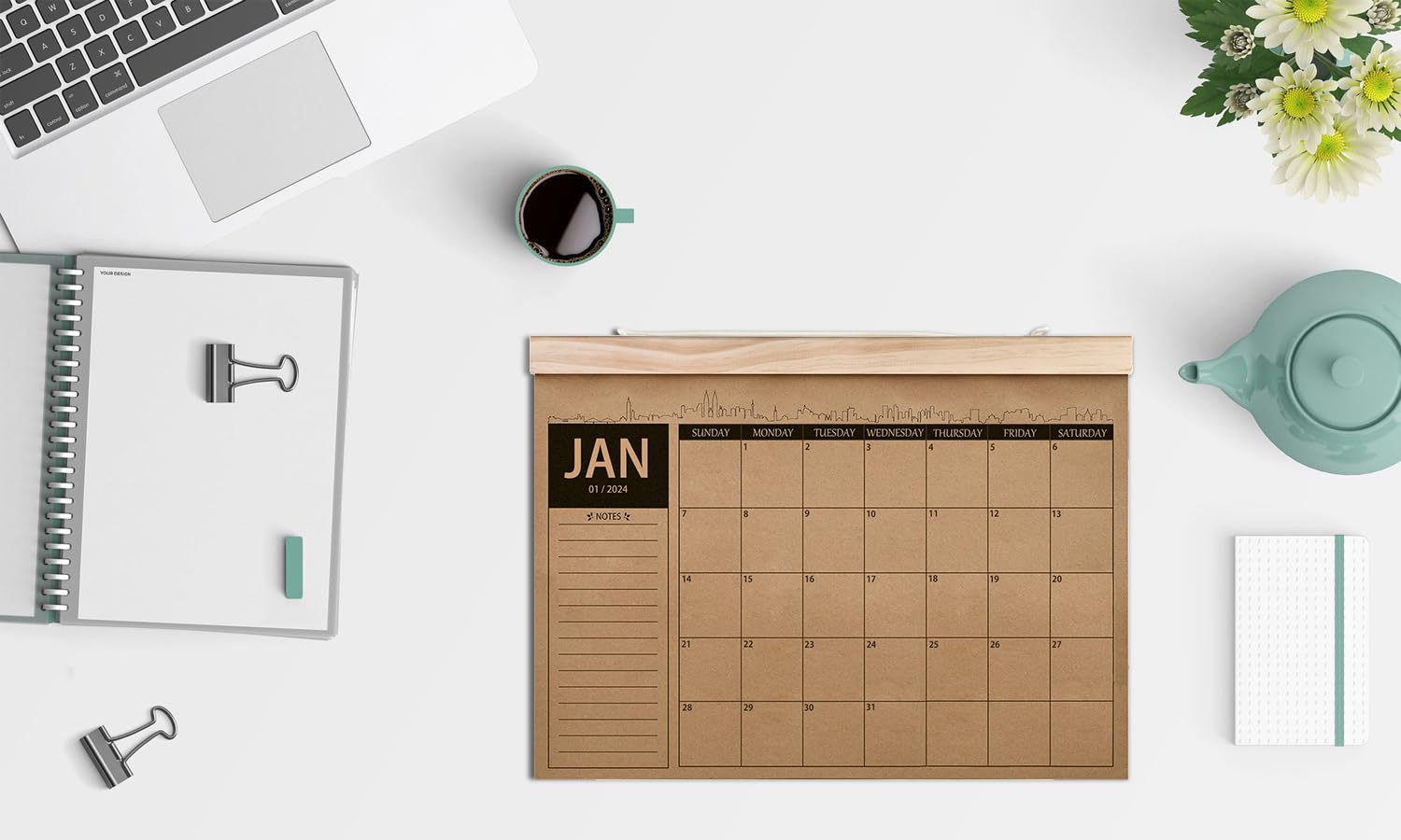 Calendar 2024-2025 - Wall Calendar Runs from Jan 2024 to Jun 2025, 18 Monthly Calendar Planner, Desk Calendar with Thick Kraft Paper for Home Office Organizing & Planning (16.5"x12.2") - Norjews