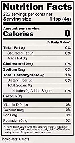 Anthony's Allulose Sweetener, 2 lb, Batch Tested Gluten Free, Keto Friendly Sugar Alternative, Zero Net Carb, Low Calorie