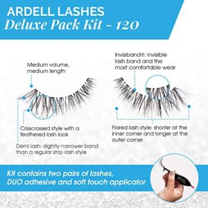 Ardell Deluxe Pack False Eyelashes #120 Demi, 2 Pairs x 2 Packs