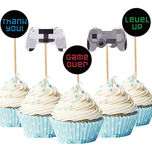 200 Pieces Video Game Controller Stickers for Video Game Party Supplies, Boys Birthday Party Decorations, 5 Styles