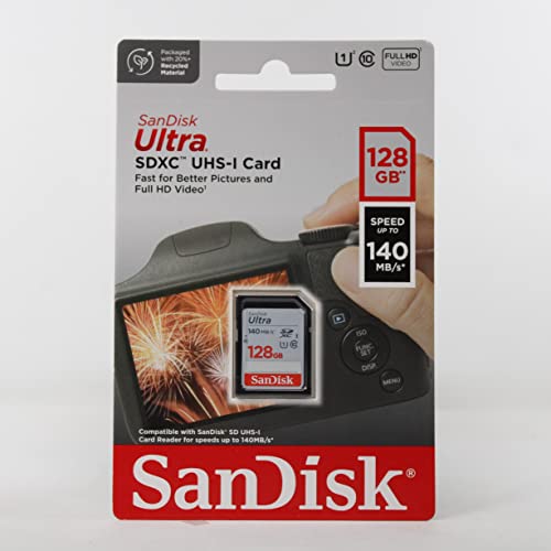 SanDisk Ultra Plus SD Card, 128GB, SDSDUNB-128G-GN6IN