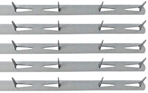 house2home 17" upholstery metal tack strips, fabric reupholstery supplies for furniture, couch, chair, and sofa, includes instructions, 5-pack