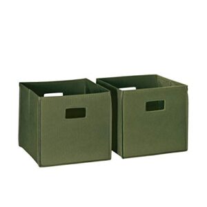 riverridge® 2 pc folding storage bin set - olive