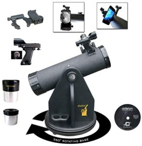 galileo 500mm x 80mm table top dobsonian telescope with smartphone photo/video adapter
