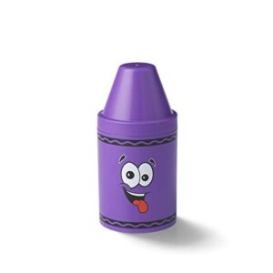 room copenhagen colorful tip character storage box, creative container for kids arts and crafts supplies, stationeries, small toys and keepsakes - violet (purple), kids 3.5 years and up, (20062587)