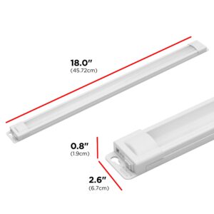 UltraPro 18 inch Plug-in Linkable Under Cabinet Lights, High/Low/Off, Warm White Light (2700K), LED Under Cabinet Lighting, Under Counter Lights for Kitchen, 44106