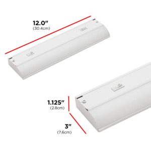 UltraPro 12 inch Hardwired Under Cabinet Lights, 3 Color Settings - 2700K/4000K/5000K - Warm White, Cool White, and Daylight, Under Cabinet Lighting, Dimmable Under Counter Lights for Kitchen, 45366