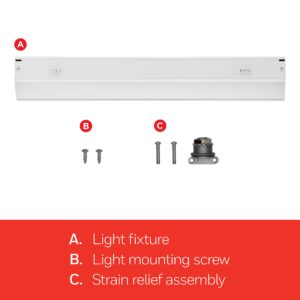 UltraPro 12 inch Hardwired Under Cabinet Lights, 3 Color Settings - 2700K/4000K/5000K - Warm White, Cool White, and Daylight, Under Cabinet Lighting, Dimmable Under Counter Lights for Kitchen, 45366