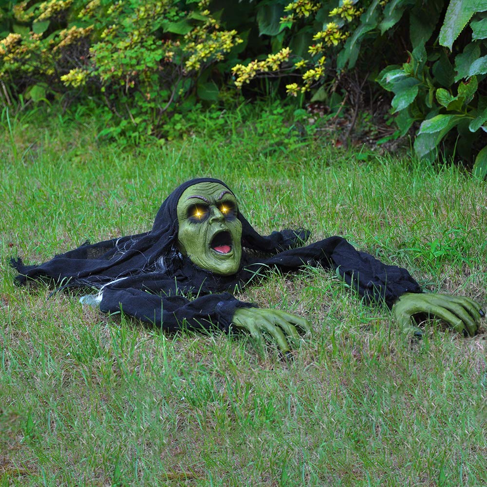 JOYIN Halloween Décor Groundbreaker Zombie with Sound and Flashing Eyes for Halloween Outdoor Indoor Yard Garden Decor