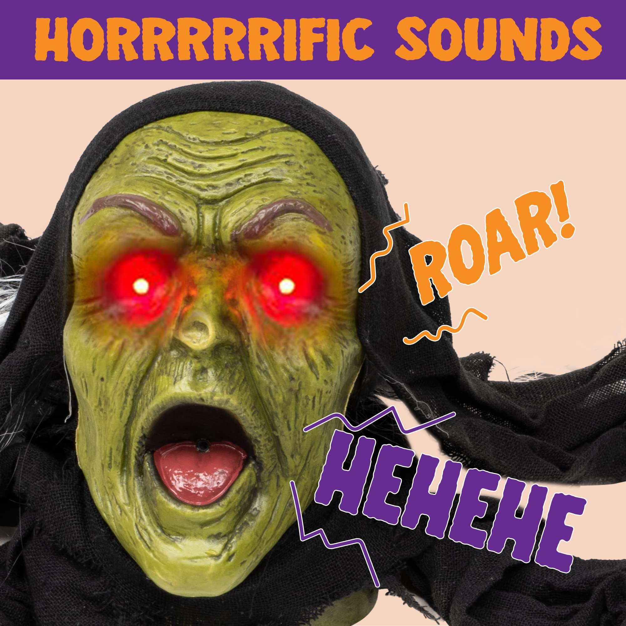 JOYIN Halloween Décor Groundbreaker Zombie with Sound and Flashing Eyes for Halloween Outdoor Indoor Yard Garden Decor