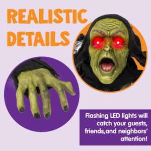 JOYIN Halloween Décor Groundbreaker Zombie with Sound and Flashing Eyes for Halloween Outdoor Indoor Yard Garden Decor