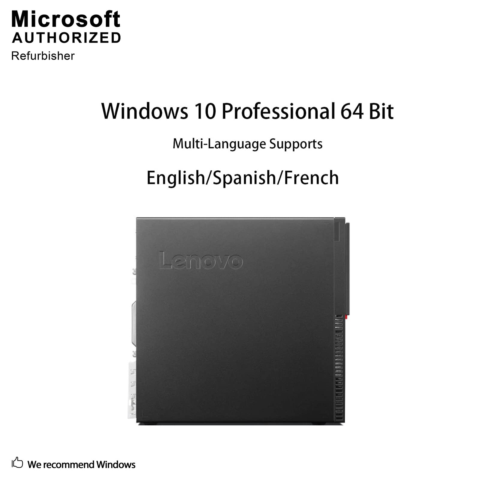 Lenovo THINKCENTRE M700 SFF Business PC, Intel Quad i7-6700 up to 4.0GHz, 16G DDR4, 500G, DVDRW, WiFi, BT 4.0, VGA, DP, Windows 10 64 Bit-Multi Language Supports English/French/Spanish(Renewed)