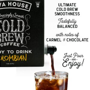 Java House Cold Brew Coffee On Tap, (128 Fluid Ounce Box) Not a Concentrate, No Sugar, Ready to Drink Liquid (Colombian Roast)