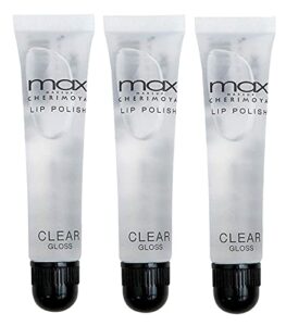 cherimoya max makeup clear lip polish bulk (3 pieces)