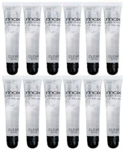 max makeup cherimoya clear lip polish bulk (12 pieces)