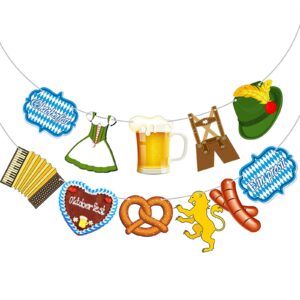 Oktoberfest Decorations Oktoberfest Flag Banner Garland Bavarian German Party Bunting German Party Backdrop Photo Booth Props for Party Decorations Supplies