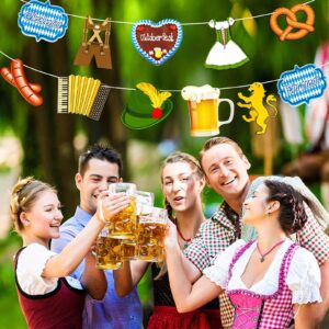 Oktoberfest Decorations Oktoberfest Flag Banner Garland Bavarian German Party Bunting German Party Backdrop Photo Booth Props for Party Decorations Supplies