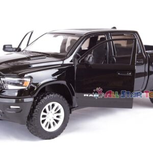 Dodge Ram 1500 Crew Cab Laramie, Black, 2019, Model Car,, Motormax 1:24