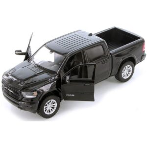 Dodge Ram 1500 Crew Cab Laramie, Black, 2019, Model Car,, Motormax 1:24