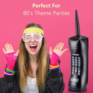 2 Packs Inflatable Mobile Phone Inflatable 80's Retro Mobile Phone Party Decoration Theme Props Fancy Dress Accessory 30 Inches