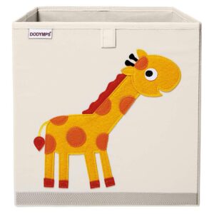 dodymps foldable animal toy storage bins/cube/box/chest/organizer for kids & nursery, 13 inch (giraffe)