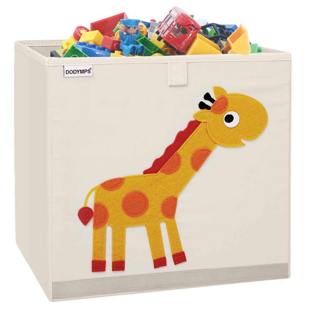 DODYMPS Foldable Animal Toy Storage Bins/Cube/Box/Chest/Organizer for Kids & Nursery, 13 inch (Giraffe)