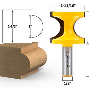 YONICO 13118 1-Inch Bead Bullnose Router Bit 1/2-Inch Shank