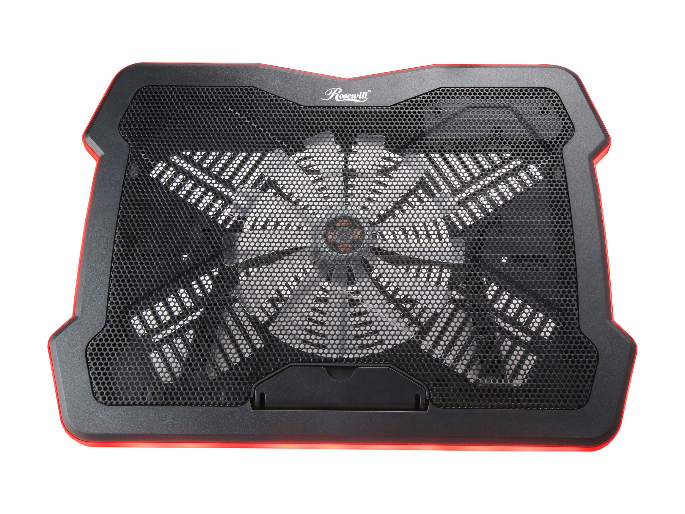 Rosewill RGB Laptop Cooling Pad, Gaming Laptop Cooler for 17 Inch Laptops, Big Quiet Fan, Adjustable Angles, Lighting Modes, Fan Speed Modes - (RWNB17B), Black