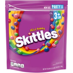 skittles wild berry fruity candy 50 ounce(pack of 1) party size pouch