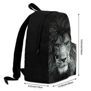 Srufqsi Lion Backpack School Bookbag For Boys Girls College Backpack Laptop Backpacks Travel Daypack For Teen Women Men