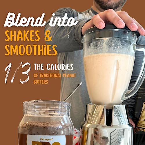 PB2 Powdered Chocolate Peanut Butter with Cocoa - 4g of Protein, 90% Less Fat, Certified Gluten Free, Only 50 Calories per Serving for Shakes, Smoothies, Low-Carb, Keto Diets…