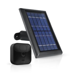 wasserstein outdoor solar panel with internal battery compatible with blink outdoor and xt2/xt cameras (single)