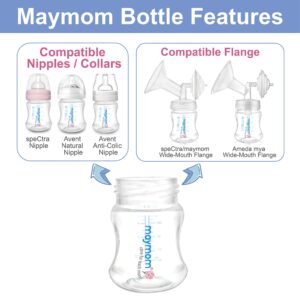 Maymom Pump Parts Compatible with Spectra S2 Accessories Spectra S1, Two-Piece Flange 24mm(Separable Shield and Connector) Not Original Spectra Pump Parts Spectra Flange Spectra Bottle Spectra Valve